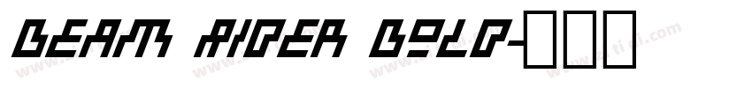 Beam Rider Bold字体转换